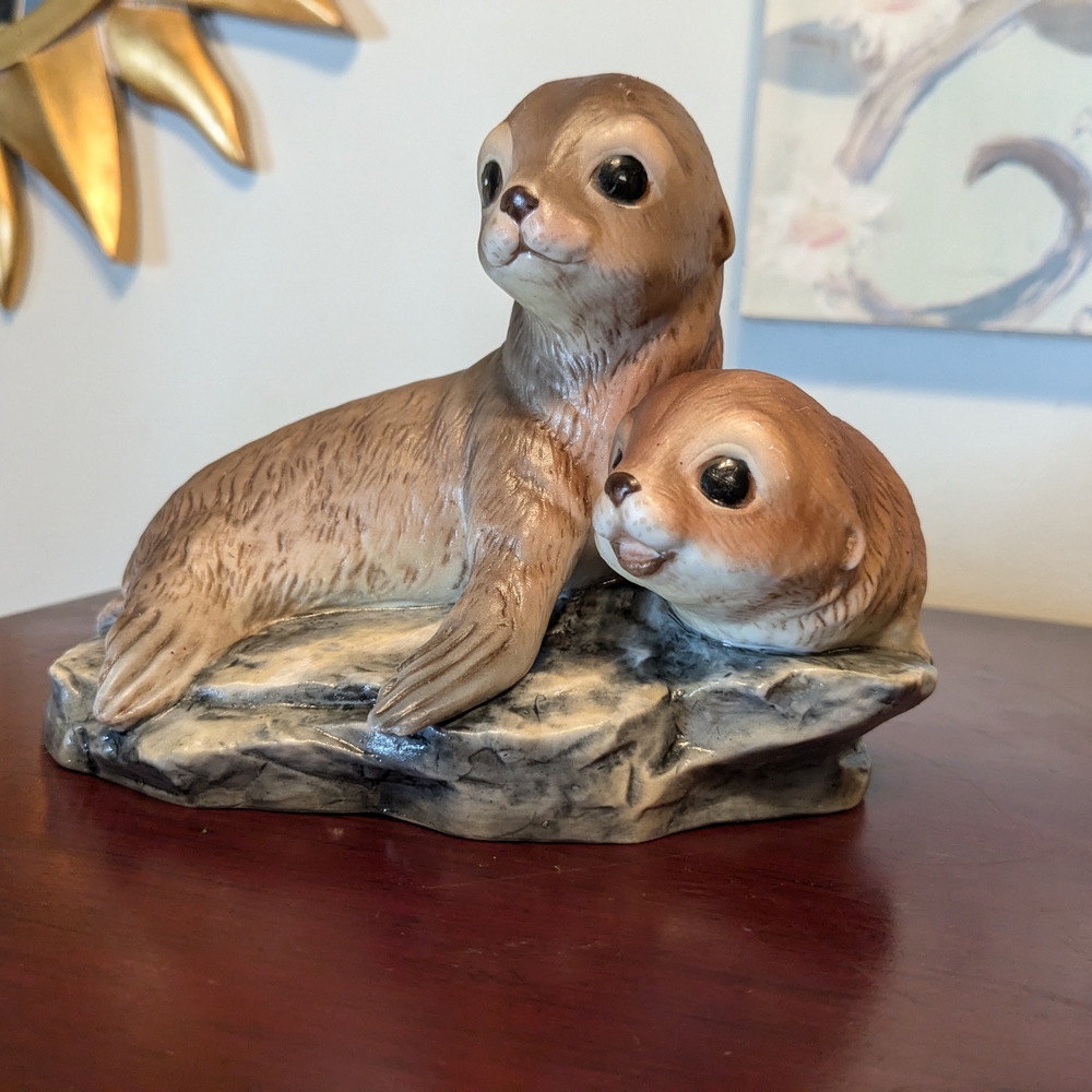 Charming Brown Otter Figurine